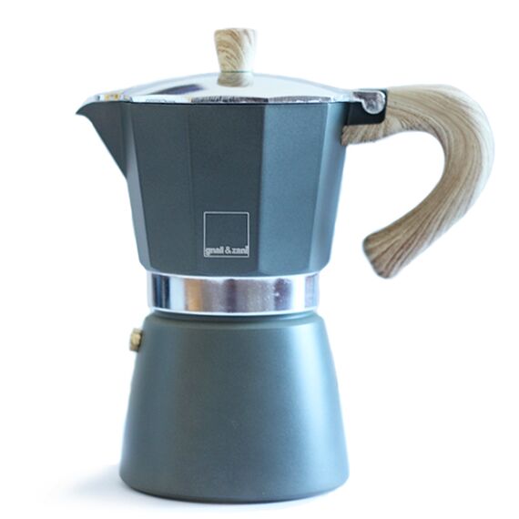 Gnali&Zani Venezia Гейзерная кофеварка на 6 чашек серая, фото 