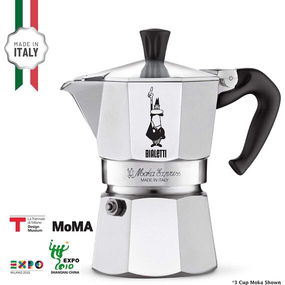 Bialetti 1162 Moka Express на 3 чашки Гейзерная кофеварка, фото , изображение 5 Bialetti 1162 Moka Express на 3 чашки Гейзерная кофеварка, фото , изображение 5