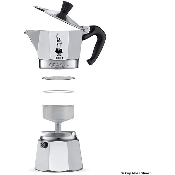 Bialetti 1163 Moka Express на 6 чашек Гейзерная кофеварка, фото , изображение 4