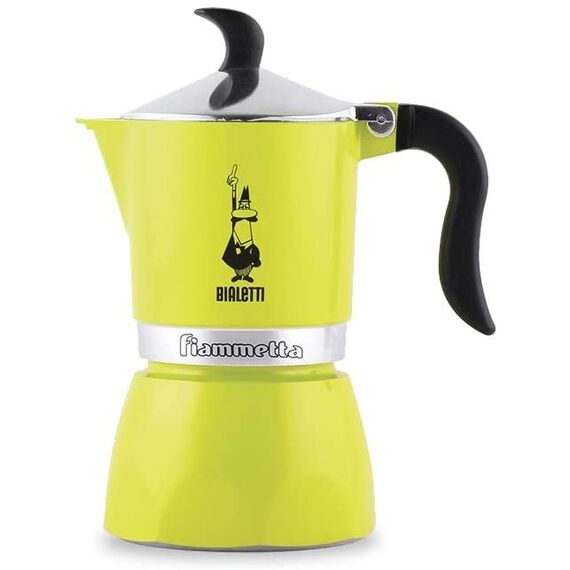Bialetti 7113 Fiammetta Lime гейзерная кофеварка на 3 чашки, фото 