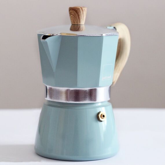 Gnali&Zani Venezia Гейзерная кофеварка на 3 чашки голубая, фото , изображение 3 Gnali&Zani Venezia Гейзерная кофеварка на 3 чашки голубая, фото , изображение 3