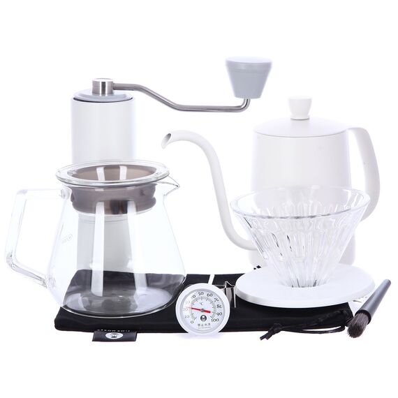 Timemore C2 Pour Over Set (Fish 03) набор для заваривания кофе белый, фото 