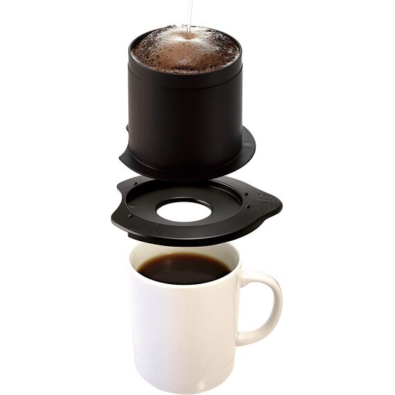 Hario CFOD-1B Cafeor Пуровер V60 01 с металлическим фильтром черный, фото , изображение 4