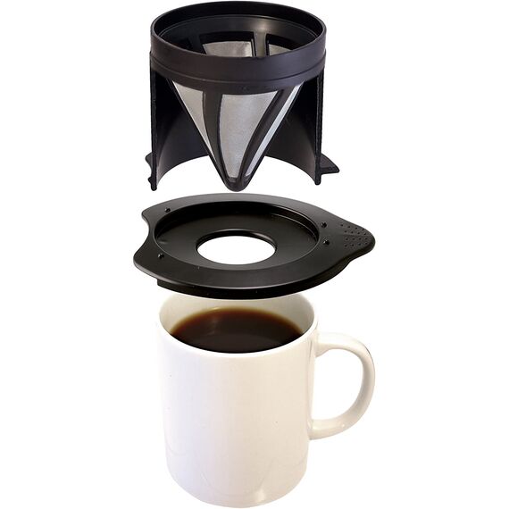 Hario CFOD-1B Cafeor Пуровер V60 01 с металлическим фильтром черный, фото , изображение 5