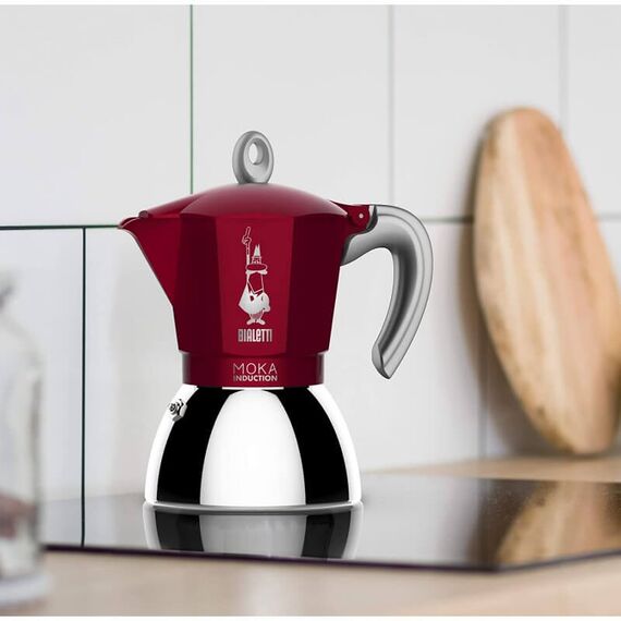 Bialetti 6942 Moka Induction на 2 чашки красная Гейзерная кофеварка, фото , изображение 2