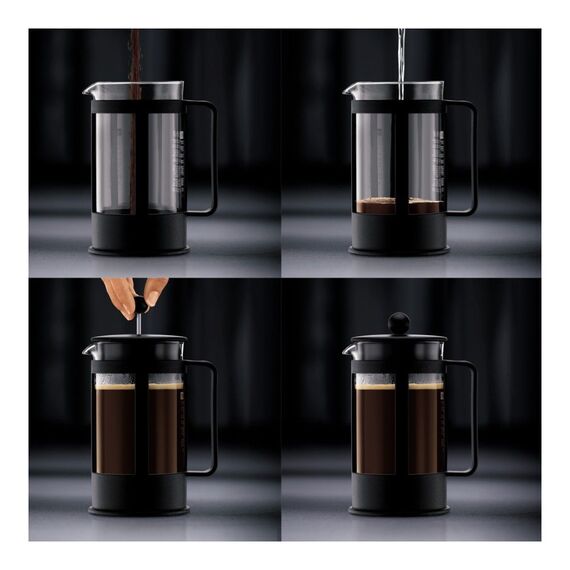 Bodum 1783-01lid Kenya Френч-пресс 0.35 л черный, фото , изображение 4