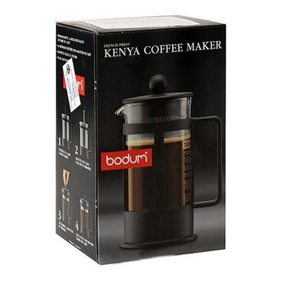 Bodum 1788-01LID Kenya Френч-пресс 1 л черный, фото , изображение 10