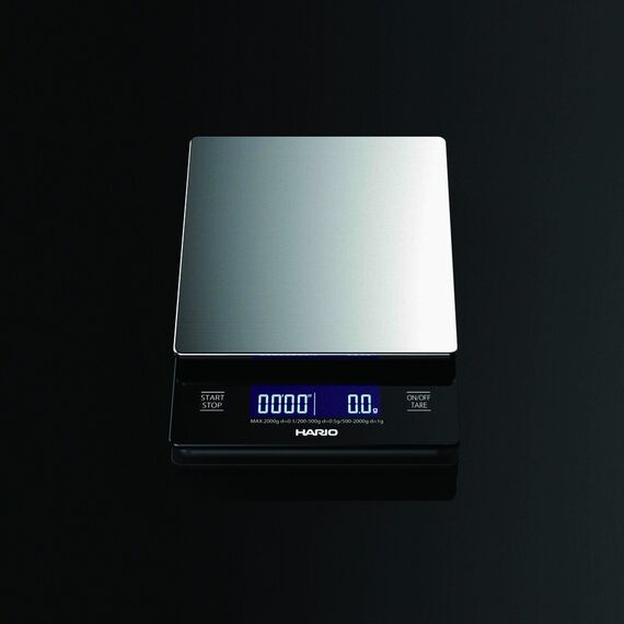 Весы с таймером Hario Metal Drip Scale вид сверху