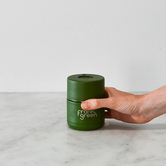 Frank Green Ceramic reusable cup Термокружка 175 мл хаки, фото , изображение 2