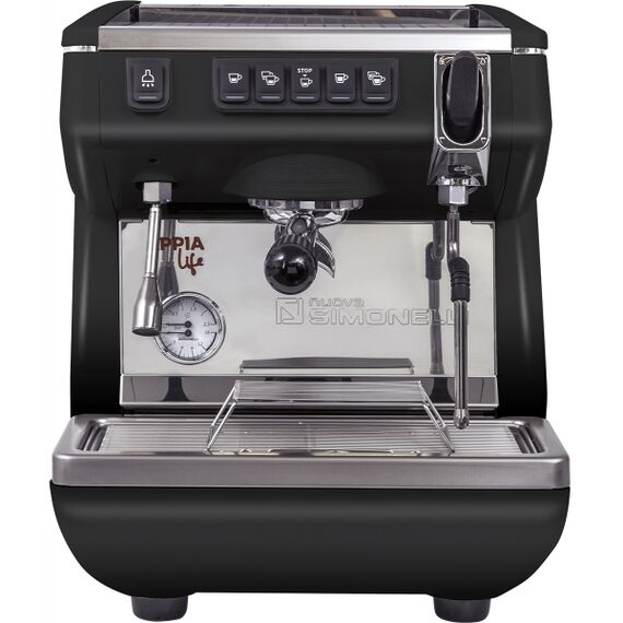 Nuova Simonelli Appia Life 1Gr V 220V black+high groups Кофемашина автомат с 1 высокой группой черная, фото 