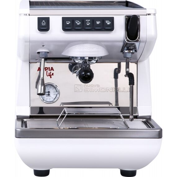 Nuova Simonelli Appia Life 1Gr V 220V white+high groups Кофемашина автомат с 1 высокой группой белая, фото 