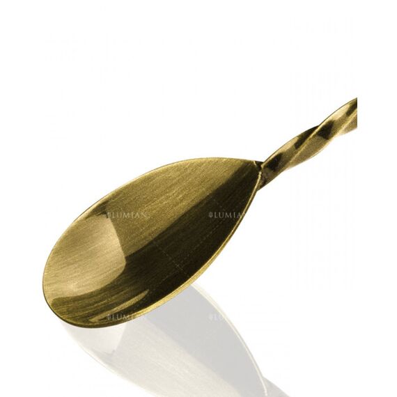 Lumian Барная ложка с мадлером 28 см бронза, фото , изображение 2