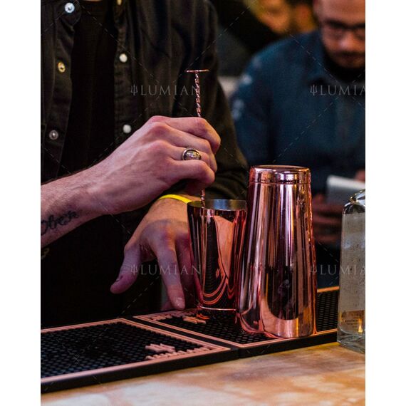 Lumian Барная ложка с мадлером 28 см медь, фото , изображение 4