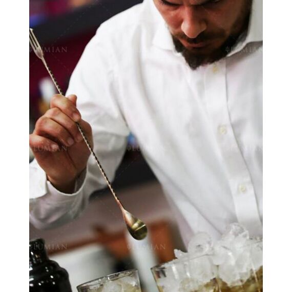 Lumian Trident fork Барная ложка 40 см бронза, фото , изображение 4