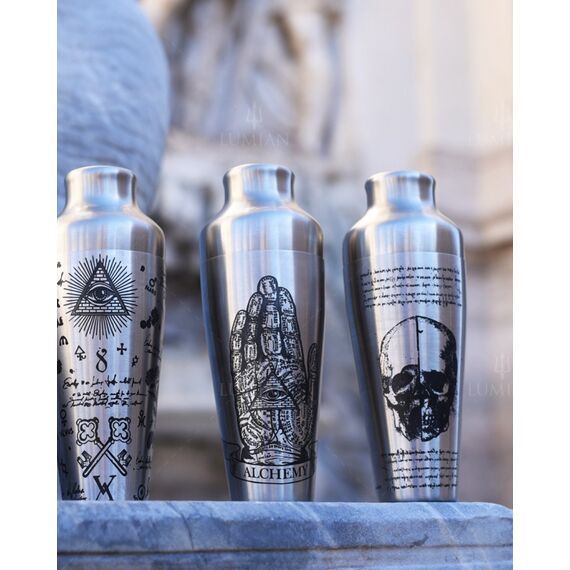 Lumian Chrono Destiny Шейкер 550 мл серебро с гравировкой, фото , изображение 4