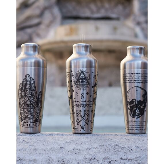 Lumian Chrono Leonardo Шейкер 550 мл серебро с гравировкой, фото , изображение 4