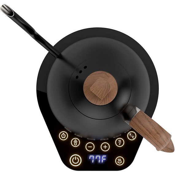 Brewista Artisan Электрочайник 1 л чёрный матовый/дерево, фото , изображение 3