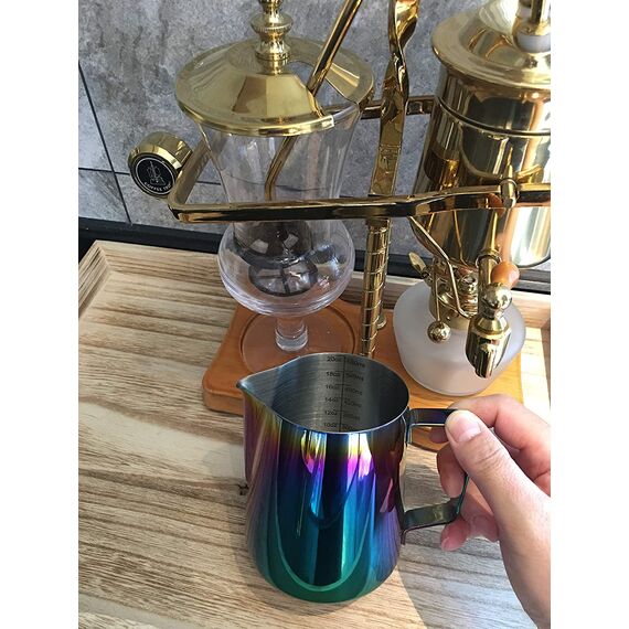 MyBarista Радуга Питчер стальной 600 мл с мерной шкалой, фото , изображение 2