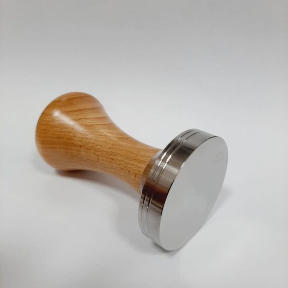 MyBarista Темпер 51 мм плоский с деревянной ручкой, фото , изображение 2