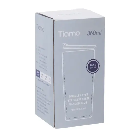 Tiamo HE5160W Термокружка 360 мл белая, фото , изображение 6