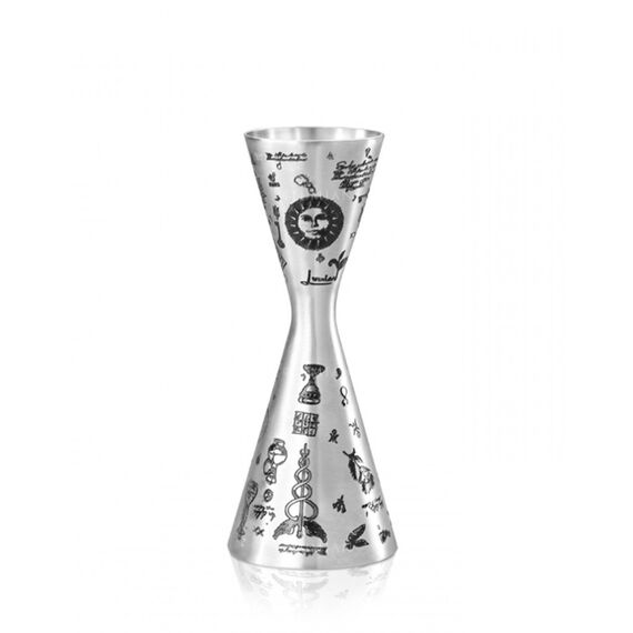 Lumian Afrodite Alchemy Джиггер 30/45 мл серебро с гравировкой, фото , изображение 2