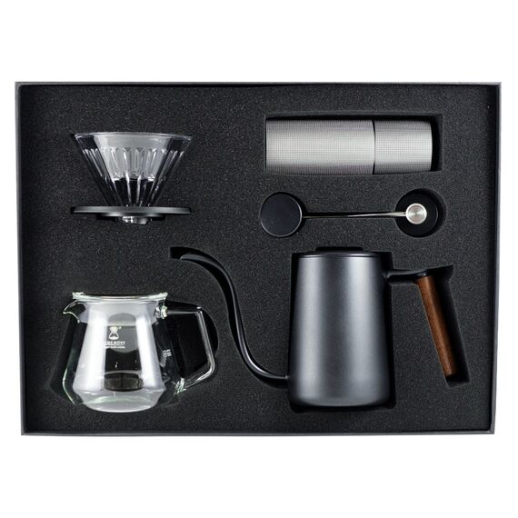 Timemore C2 Pour Over Set Fish Youth Kettle набор для заваривания кофе черный, фото , изображение 2
