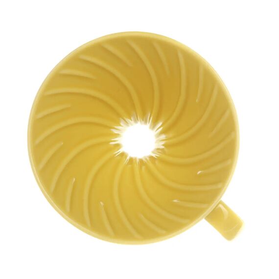 Hario VDC-02-YEL-UEX Керамический пуровер V60 02 желтый, фото , изображение 3