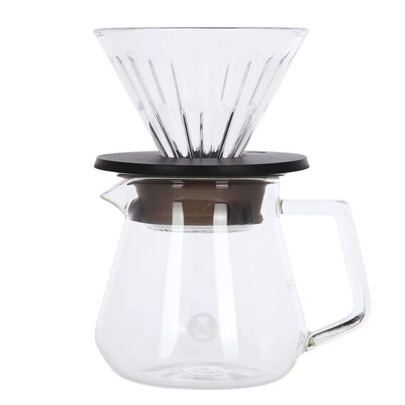 Timemore Glass Crystal Eye Brewer Set 01 360 мл набор для заваривания кофе черный, фото 