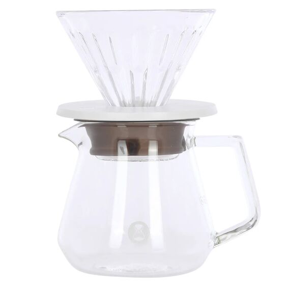 Timemore Glass Crystal Eye Brewer Set 01 360 мл набор для заваривания кофе белый, фото 
