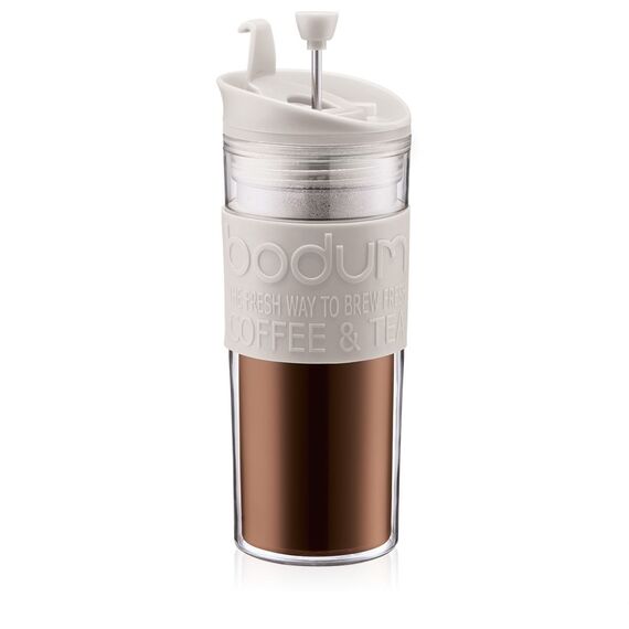 Bodum Travel Press 11100-913S Дорожный френч-пресс 450 мл пластиковый белый, фото 
