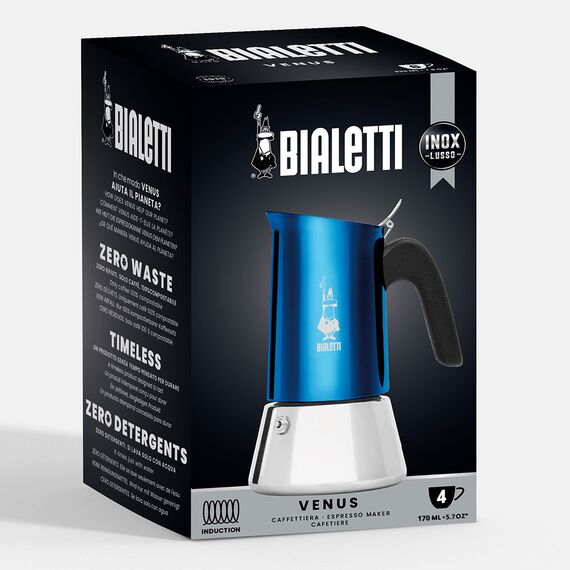Bialetti Venus Blue на 4 чашки Гейзерная кофеварка, фото , изображение 2