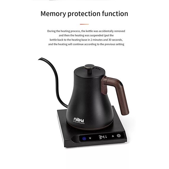 NIBU Smart Электрочайник 600 мл черный, фото , изображение 14