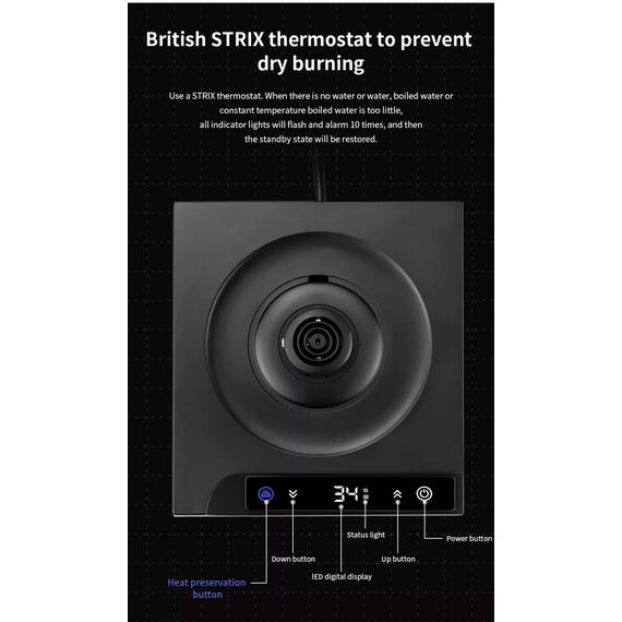 NIBU Smart Электрочайник 600 мл черный, фото , изображение 19