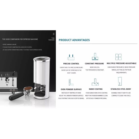 Lehehe PT2 Автоматический темпер 58 мм белый, фото , изображение 7