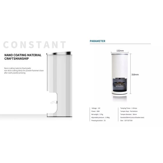 Lehehe PT2 Автоматический темпер 58 мм черный, фото , изображение 11