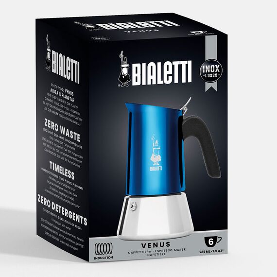Bialetti Venus Blue на 6 чашек Гейзерная кофеварка, фото , изображение 2