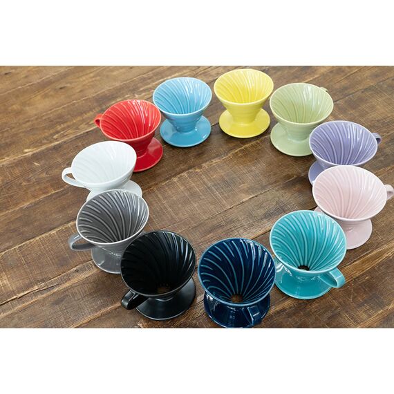 Hario VDC-02-SG Керамический пуровер V60 02 дымчатый зеленый, фото , изображение 3