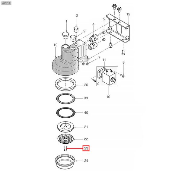 Nuova Simonelli 00300021 Винт сборки фильтра, фото , изображение 3