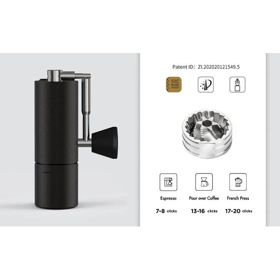 Timemore Chestnut C3 Pro Кофемолка ручная черная, фото , изображение 5