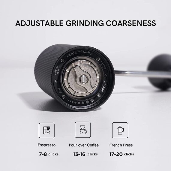 Timemore Chestnut C3 Кофемолка ручная черная, фото , изображение 4 Timemore Chestnut C3 Кофемолка ручная черная, фото , изображение 4
