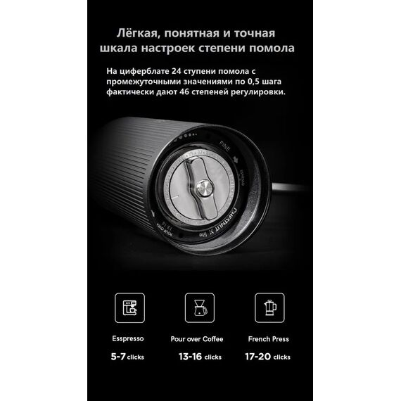 Timemore Chestnut X-lite Кофемолка ручная зелёная, фото , изображение 11