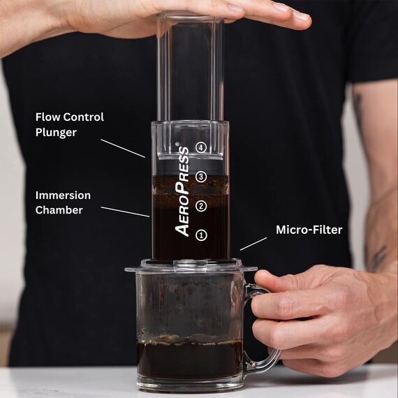 AeroPress Clear Кофеварка ручная прозрачная, фото , изображение 4