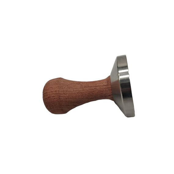 CoffeeTools Темпер 58 мм плоский с деревянной ручкой, фото , изображение 2