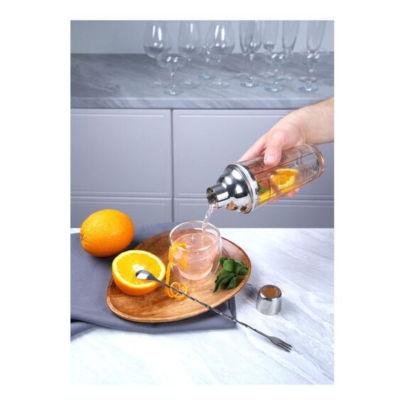 Walmer Cocktail Барная ложка с вилкой 26 см стальная, фото , изображение 5