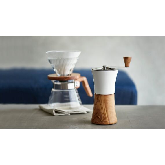 Hario MCW-2-OV Ceramic Coffee Mill Wood Кофемолка ручная, фото 