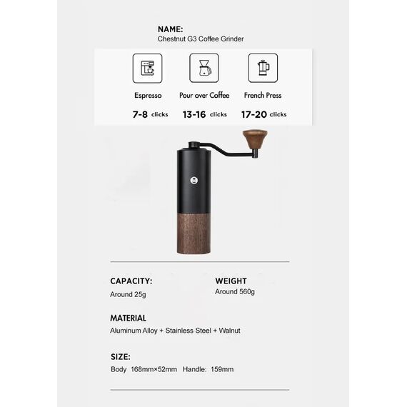 Timemore G3 Coffee Suitcase набор для заваривания кофе черный, фото , изображение 7