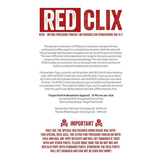 Comandante Red Clix RX35 Набор для настройки помола, фото , изображение 4