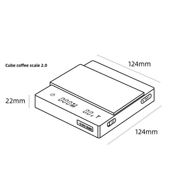 MHW-3BOMBER Cube 2.0 Весы для кофе белые, фото , изображение 8