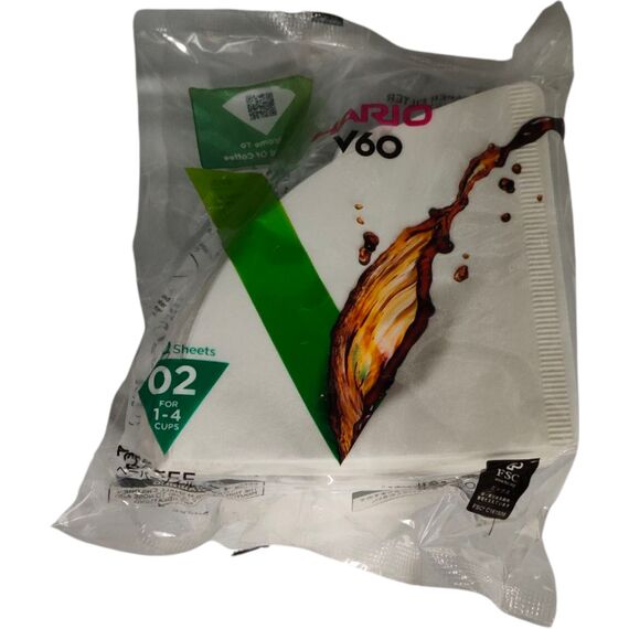 Hario VCF-02-100W Бумажные фильтры V60 02 белые 100 шт, фото , изображение 3