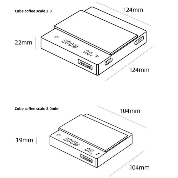 MHW-3BOMBER Cube 2.0 Mini Весы для кофе черные, фото , изображение 4 MHW-3BOMBER Cube 2.0 Mini Весы для кофе черные, фото , изображение 4